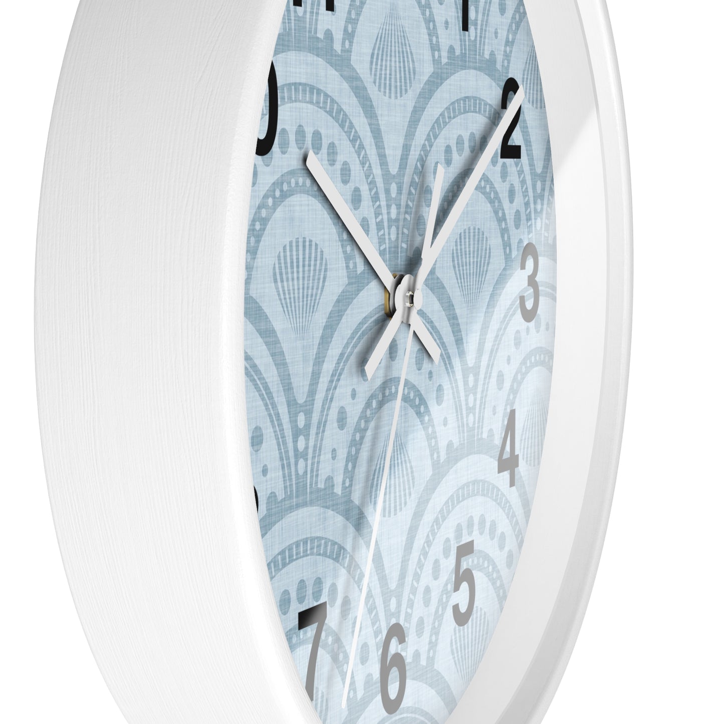 Coastal Blue Art Deco Wall Clock