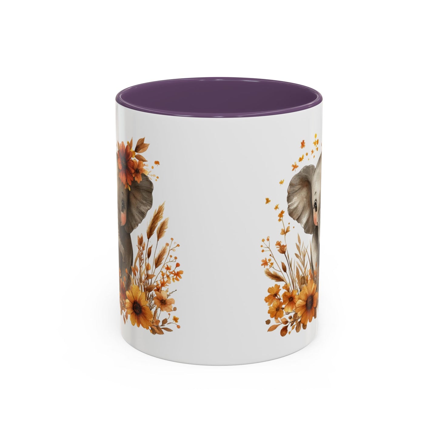 Adorable Elephant Floral Coffee Mug, Cute Animal Mug, Coffee Lover Gift, Kids Mug, Baby Shower Decor