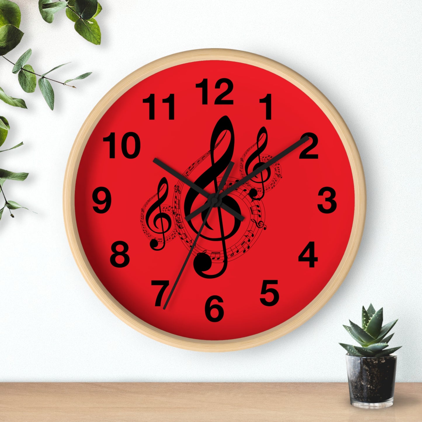 Musical Note Wall Clock - Perfect for Music Lovers, Gift for Musicians