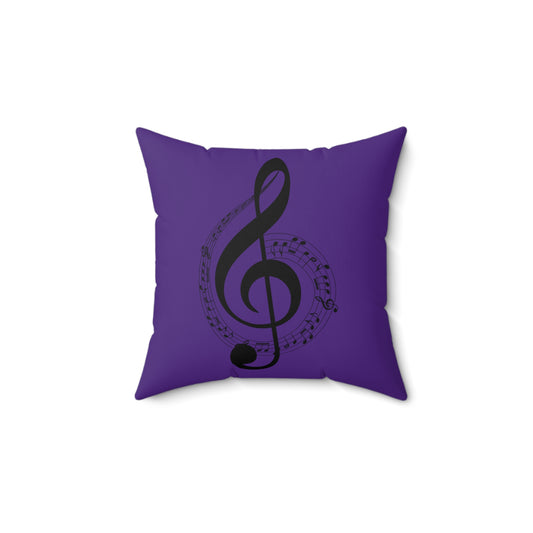 Musical Note Pillow | Purple Treble Clef Cushion, Music Lover Gift, Home Decor, Unique Accent Pillow, Concert Decor, Birthday Present
