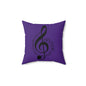 Musical Note Pillow | Purple Treble Clef Cushion, Music Lover Gift, Home Decor, Unique Accent Pillow, Concert Decor, Birthday Present