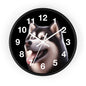 Husky Face Wall Clock – Cute Siberian Dog Home Decor, Pet Lover Gift