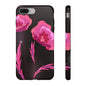 Floral iPhone Case | Tough Cases with Pink Poppy Design, Elegant Flower Phone Cover, Gift for Her, Spring Accessories, Chic Tech