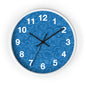 Modern Abstract Wall Clock, Home Decor, Unique Gift, Blue Pattern Clock, Wall Art for Living Room, Office Decor