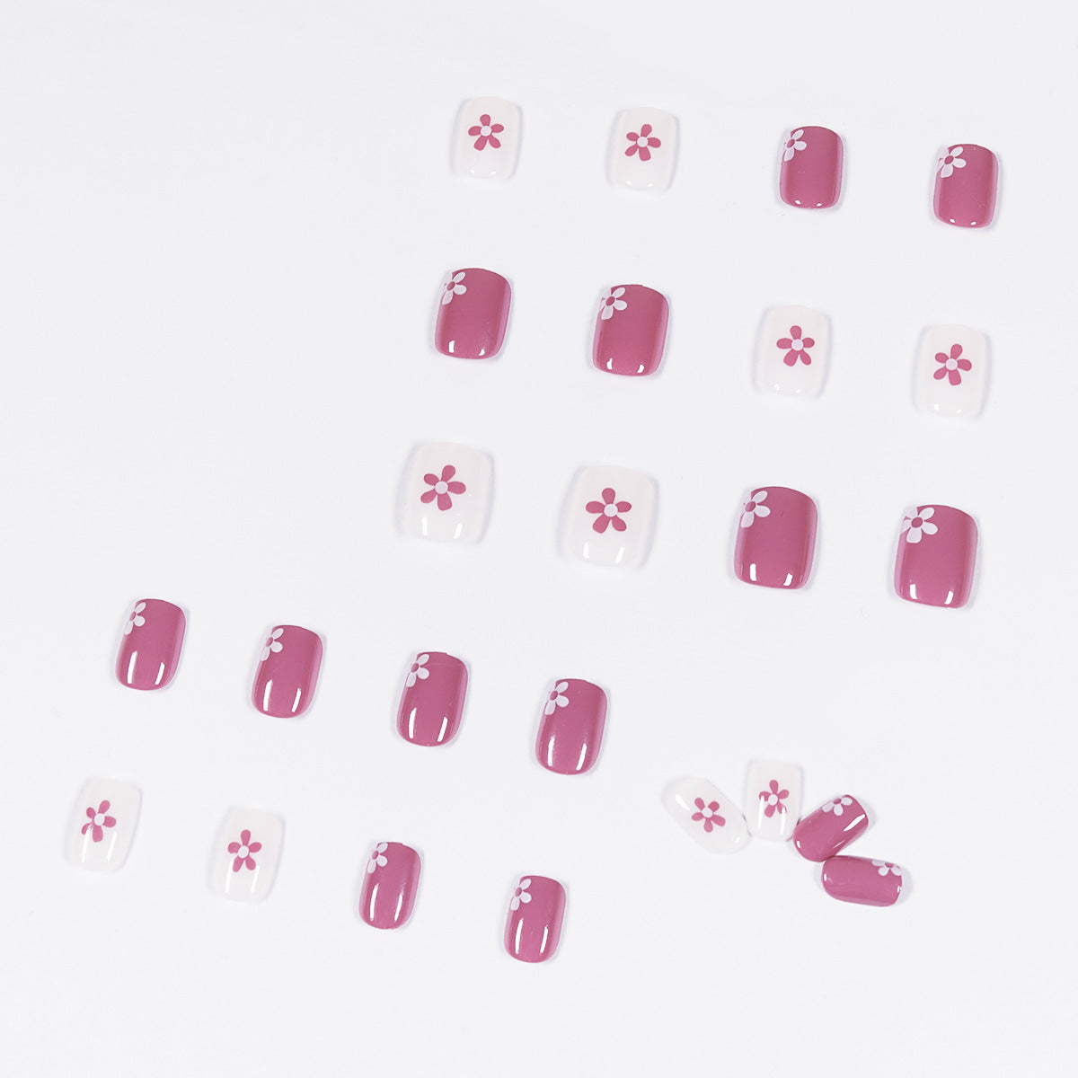 Roland Purple Flower Wear Nail Art Finished Fake Nail Nail Patch Nail Patch Soft Nail Removable Nail Patch 365nails – Image 4