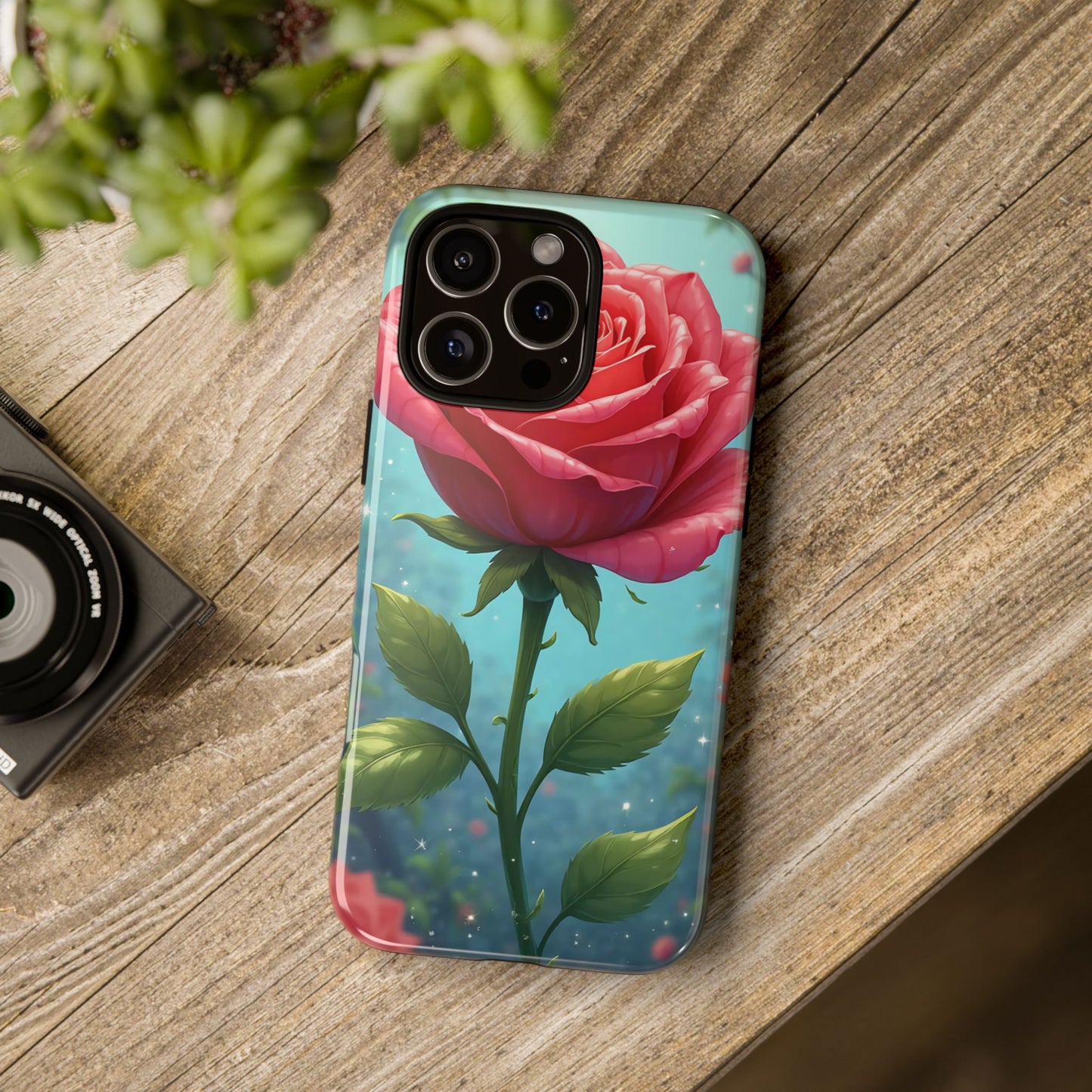 Floral Phone Case, Tough Cases with Elegant Rose Design, Stylish iPhone Cover, Rose Flower Gift for Nature Lovers, Unique Mobile Accessories