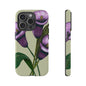 Floral Phone Case - Tough Cases, Purple Flower Design, Cell Phone Accessories, Gift for Her, Nature Lover Essentials