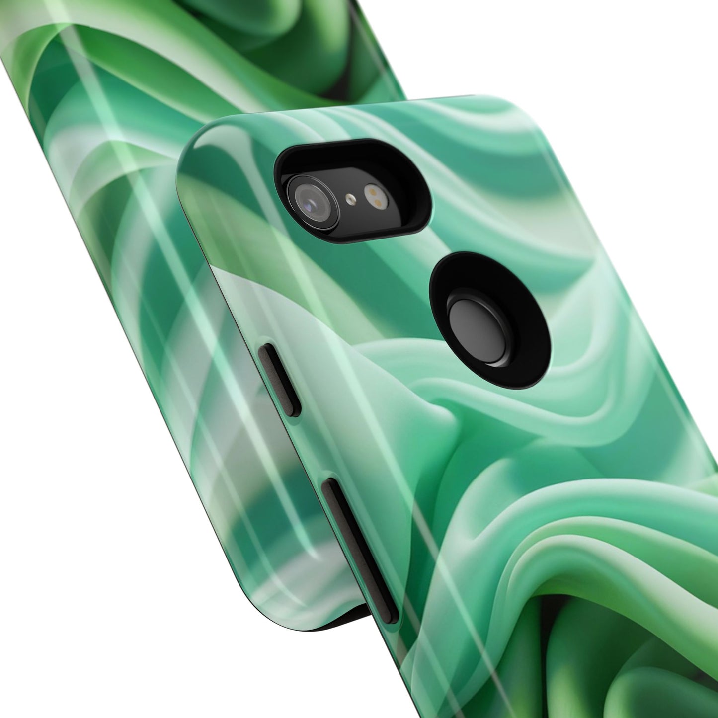 Stylish Phone Case, Tough Case, Green Abstract Design, Cell Phone Cover, Unique Gift, Trendy Accessory