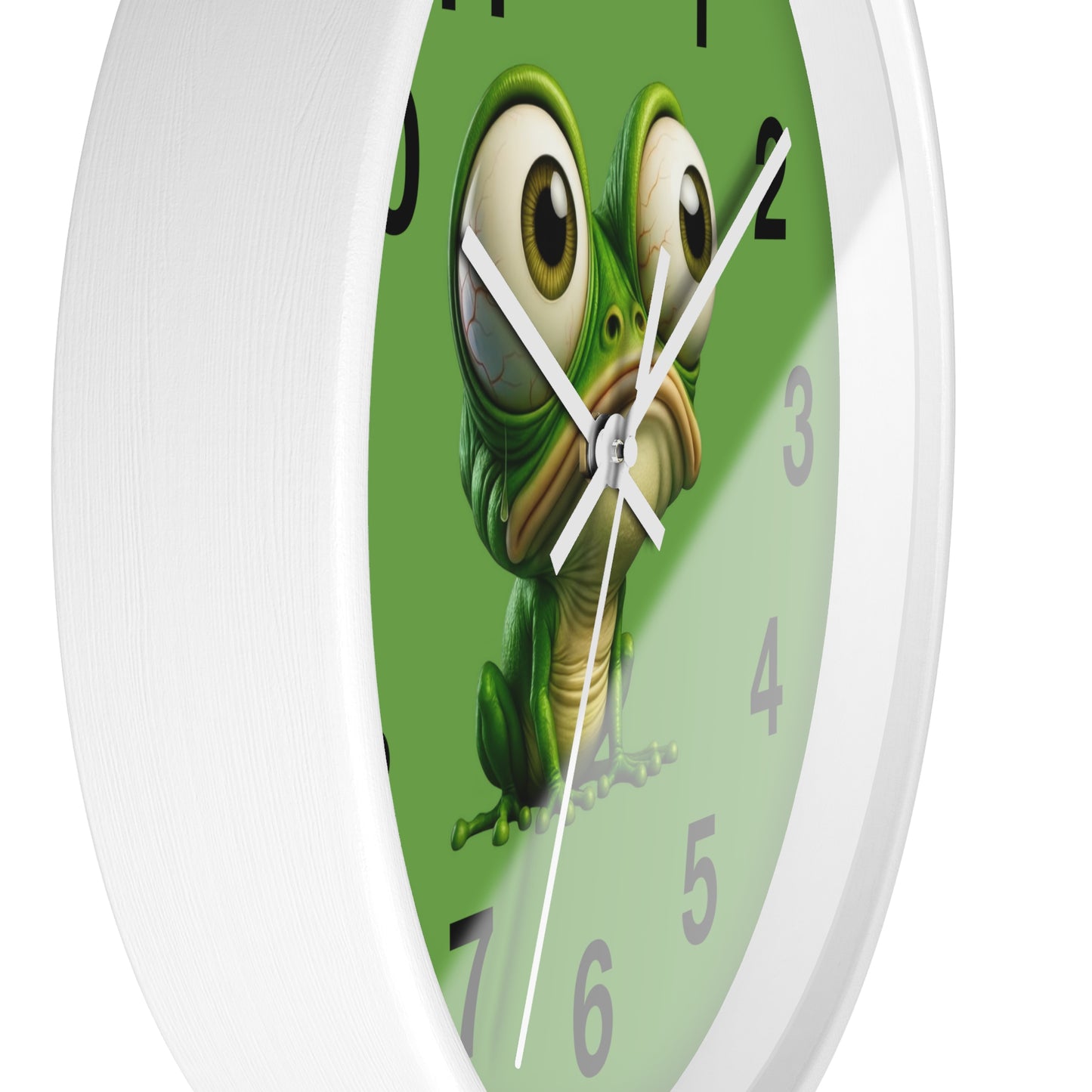 Whimsical Frog Wall Clock – Fun Home Decor, Office Accessories, Unique Gift for Kids, Animal-Themed Decoration, Quirky Timepiece