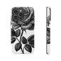 Elegant Floral Phone Case - Tough Cases, Black Rose Design, Floral Phone Cover, Stylish Phone Accessory, Gift for Her, Mother's Day