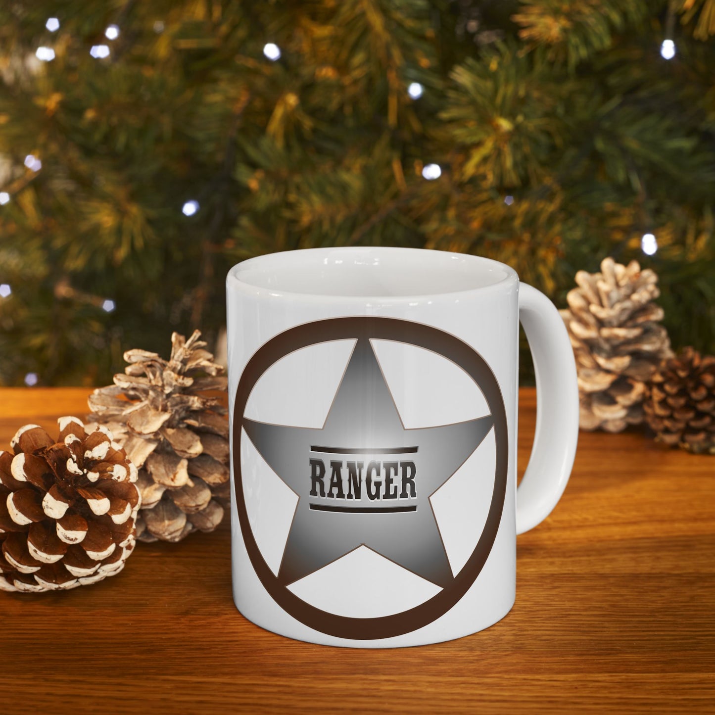 Rustic Star Ranger Ceramic Mug - Perfect Gift for Adventure Lovers, Cowboy Decor, Personalized Coffee Cup, Unique Gifts, Western Style