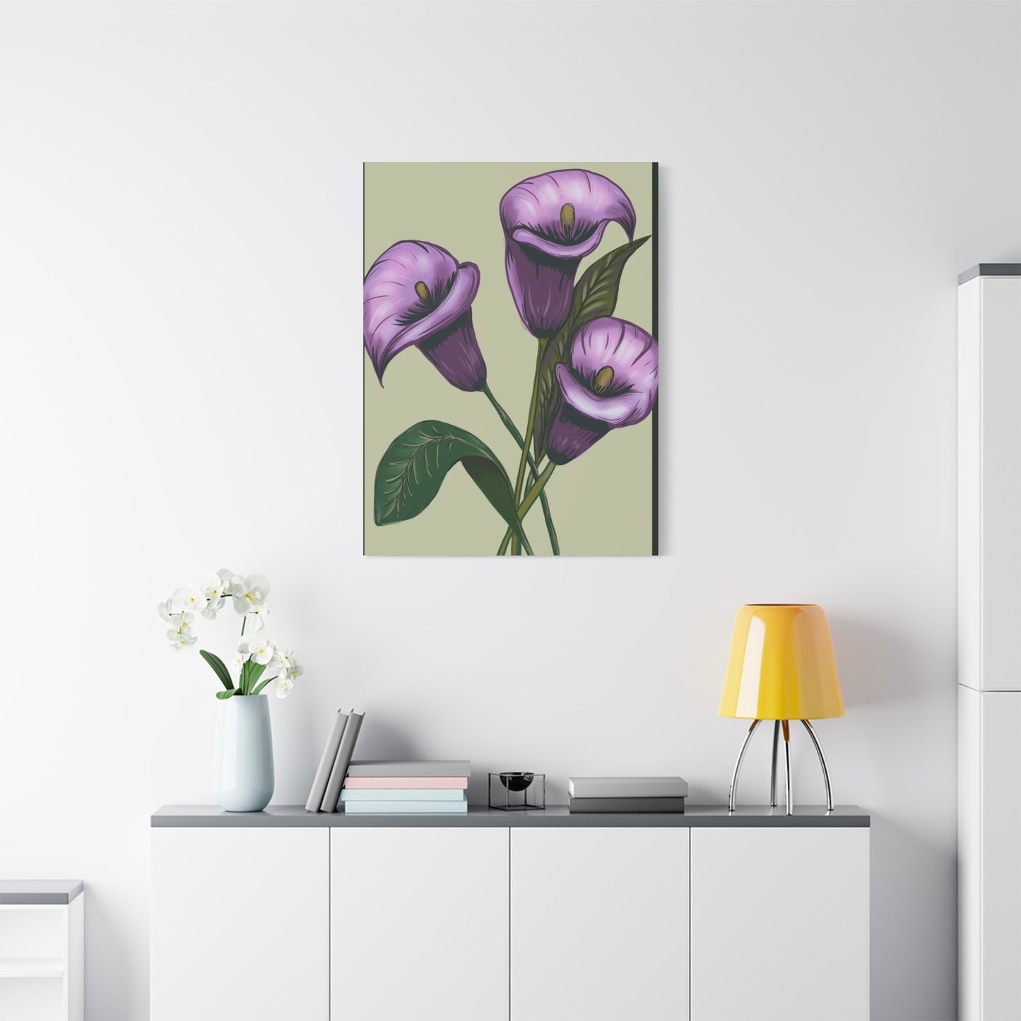 Copy of Matte Canvas, Stretched, 1.25" Purple Flowers
