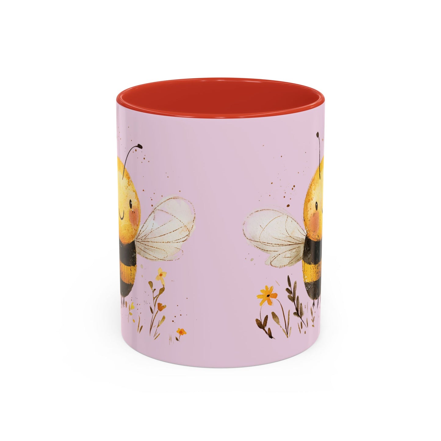 Cute Bee Accent Coffee Mug for Nature Lovers, Fun Bee Design, Gift for Friends, Bee Themed Kitchenware, Bee Lover's Mug
