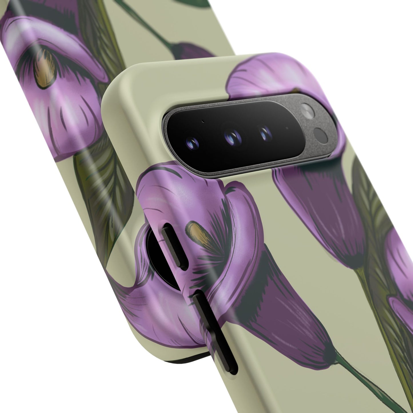 Floral Phone Case - Tough Cases, Purple Flower Design, Cell Phone Accessories, Gift for Her, Nature Lover Essentials