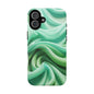 Stylish Phone Case, Tough Case, Green Abstract Design, Cell Phone Cover, Unique Gift, Trendy Accessory
