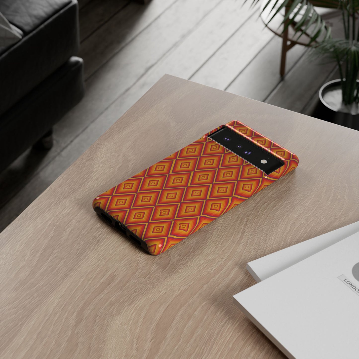 Geometric Phone Case, Tough Cases for Protection, Stylish Smartphone Cover, Vibrant Patterned Phone Accessory, Unique Gift Idea, [...]