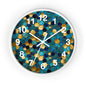 Honeycomb Mosaic Wall Clock - Home Decor, Unique Gift for Bee Lovers, Stylish Timepiece for Living Room, Kitchen or Office