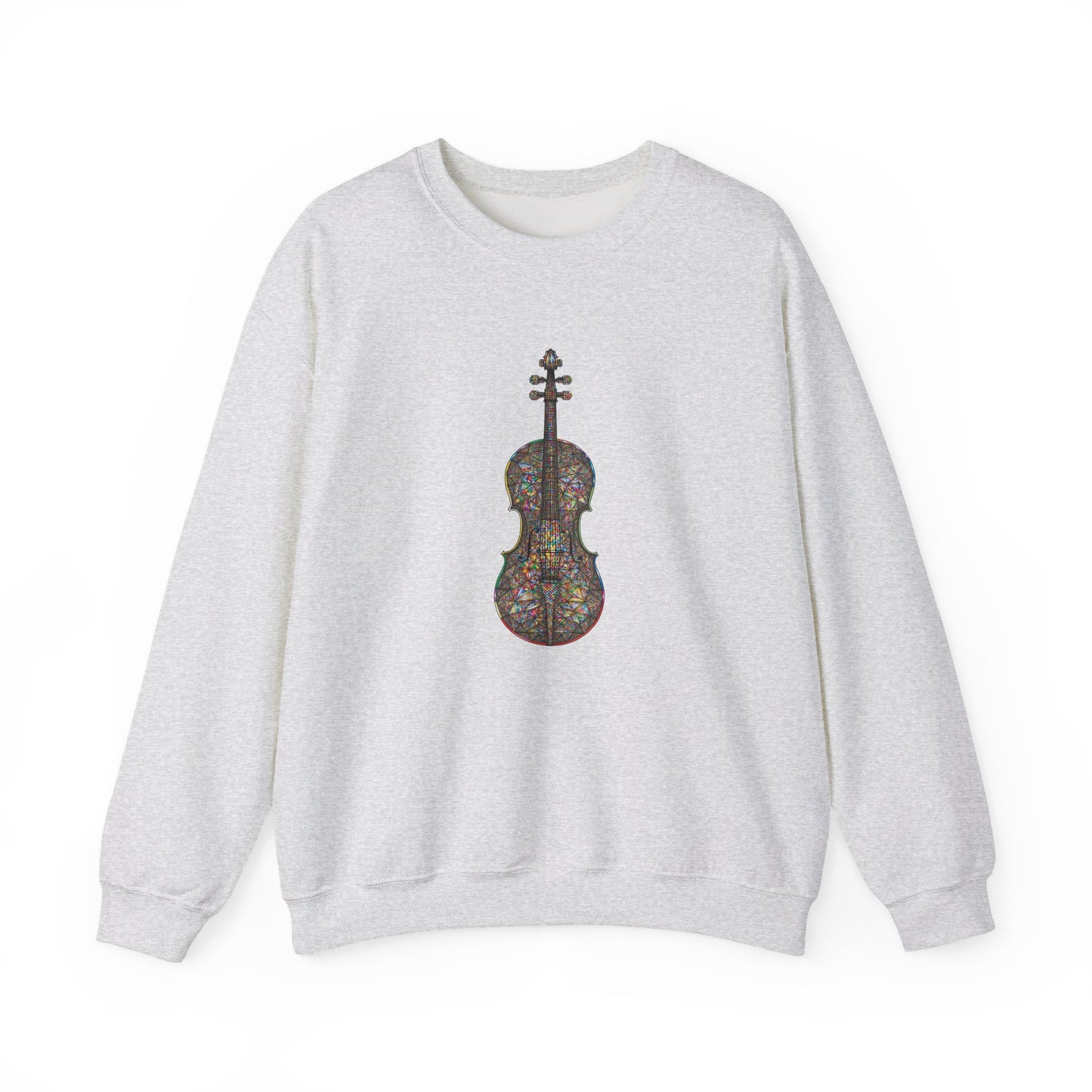 Stylish Violin Art Sweatshirt, Music Lover Gift, Cozy Crewneck, Perfect for Concerts, Music Festivals, Unisex Apparel, Gift for Musicians