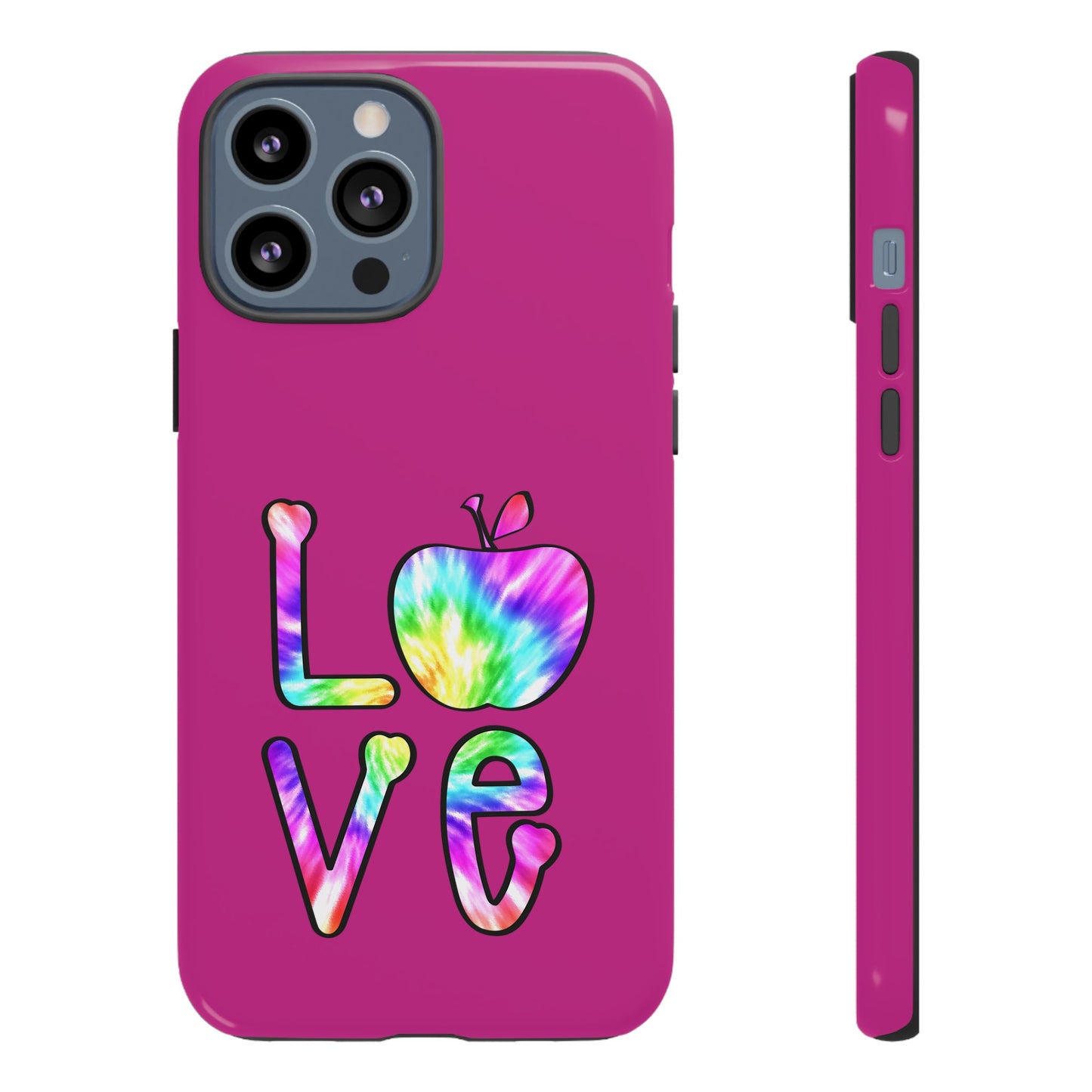Colorful Love Phone Case, Tough Cases for iPhone, Cute Phone Accessory, Gift for Her, Summer Vibe Phone Cover