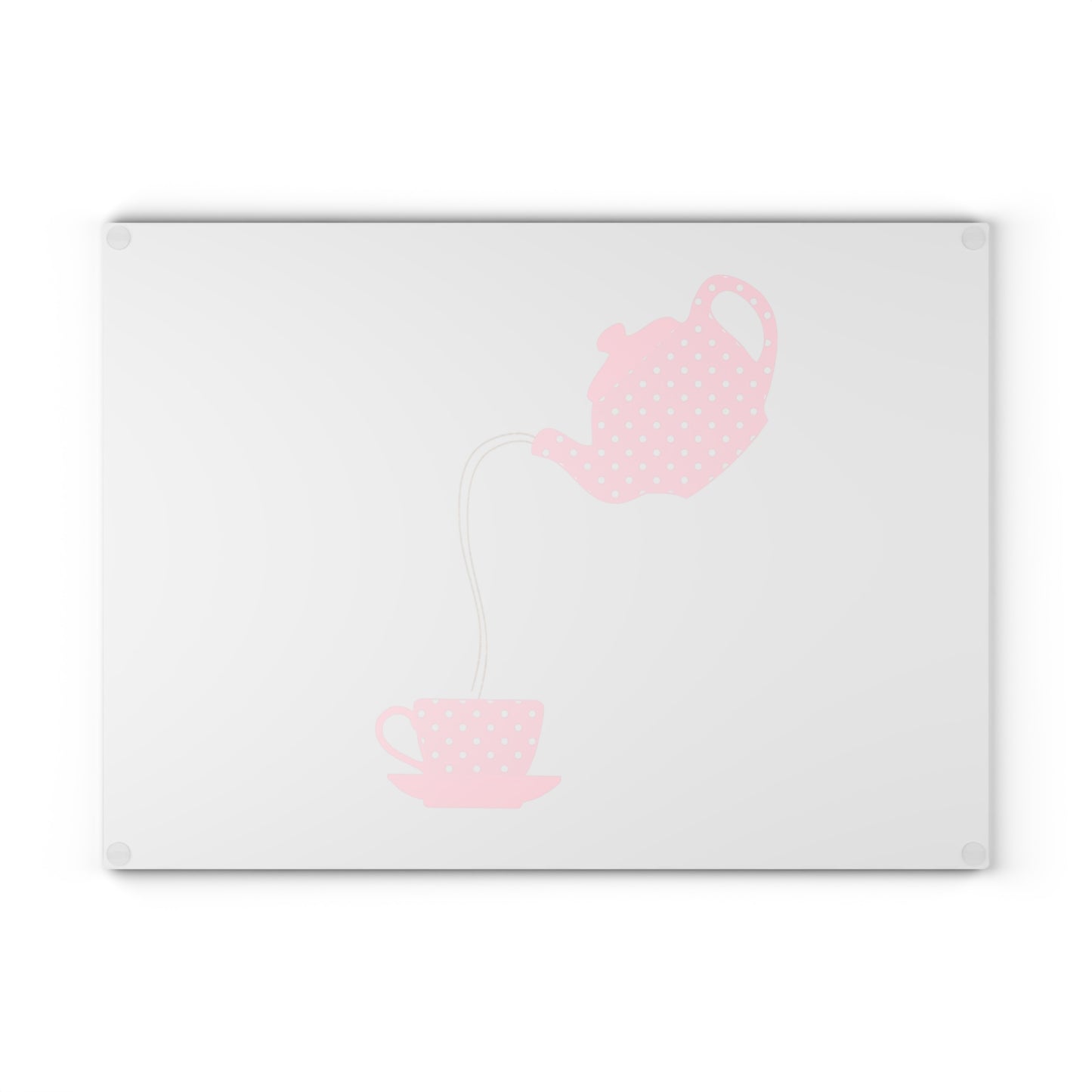 Charming Teapot Glass Cutting Board | Kitchen Decor, Gift for Tea Lovers, Housewarming Gift, Culinary Art, Wedding Gift