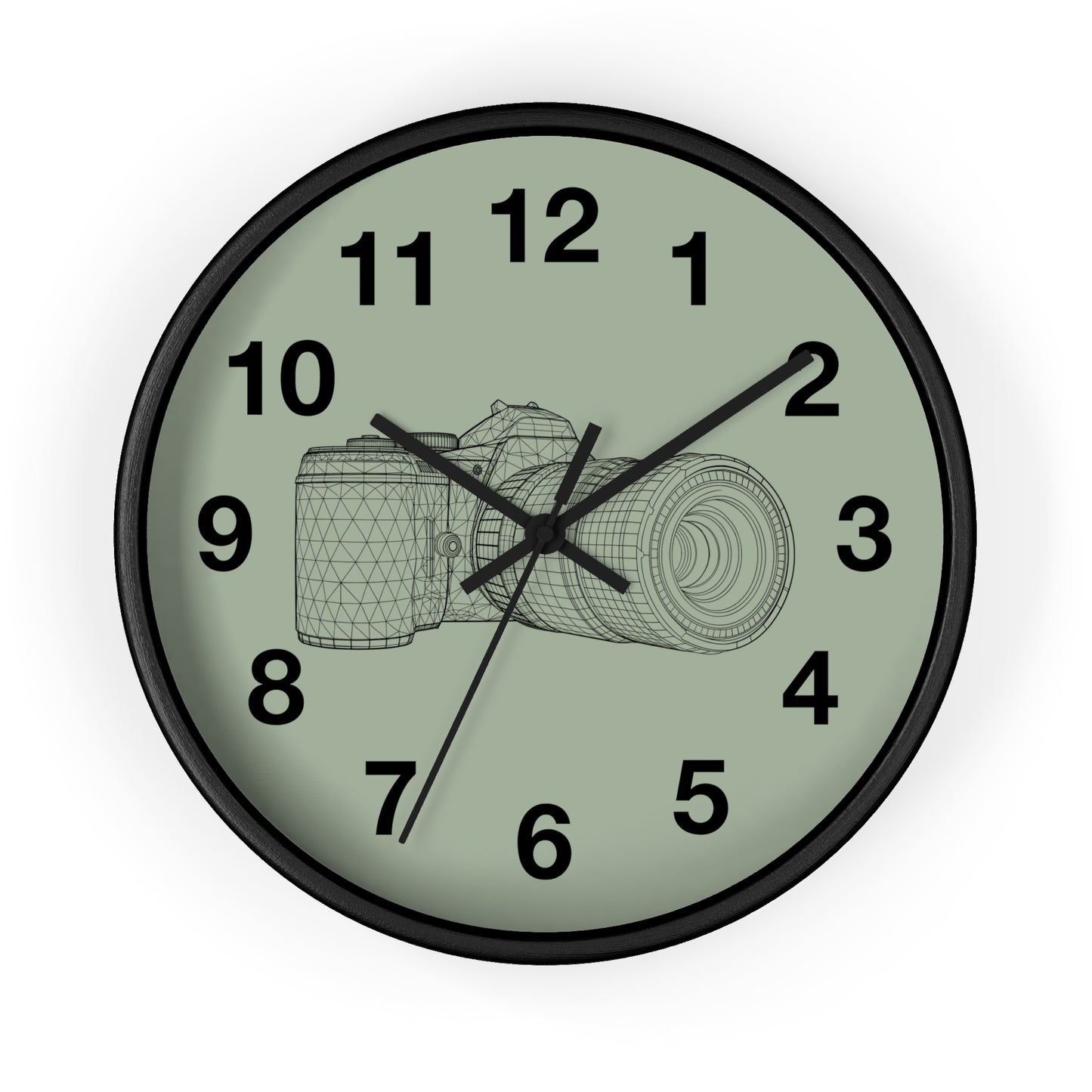 Photography Themed Wall Clock, Unique Gift for Photographers, Blue Clock, Home Decor, Creative Wall Art, Photography Lover