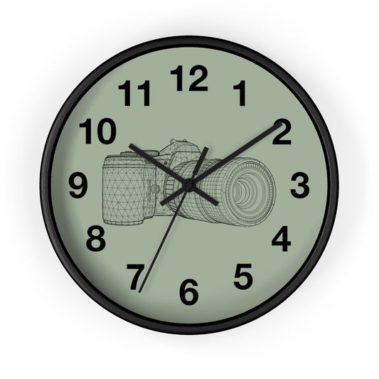 Photography Themed Wall Clock, Unique Gift for Photographers, Blue Clock, Home Decor, Creative Wall Art, Photography Lover