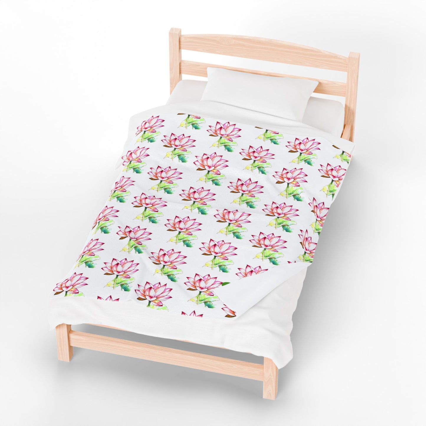 Personalized Floral Velveteen Blanket - Sofia