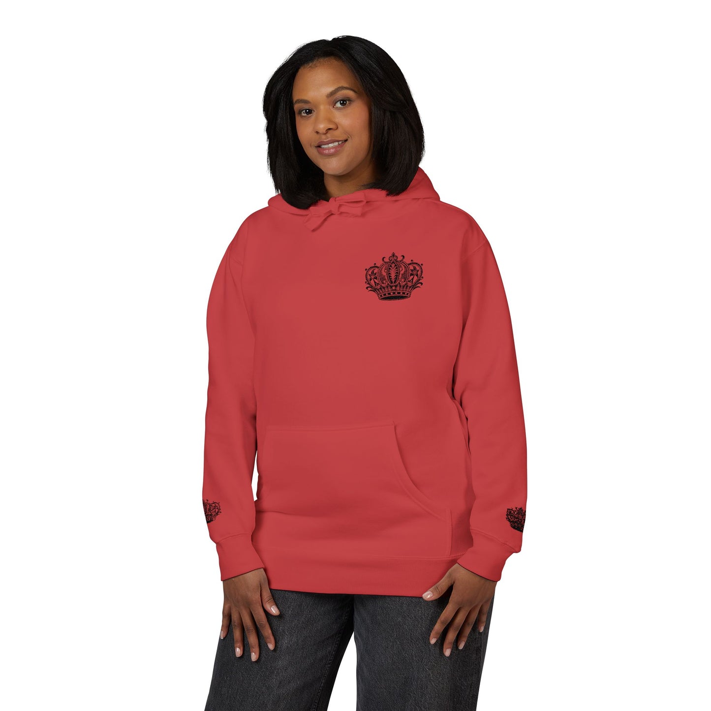 Crown Floral Unisex Fleece Hoodie | Cozy Streetwear, Perfect Gift for Him & Her, Autumn Fashion, Casual Wear, Trendy Outfit