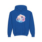 Kids' Cozy Rainbow Kitten Hoodie — Cute Sleeping Cat Youth Sweatshirt