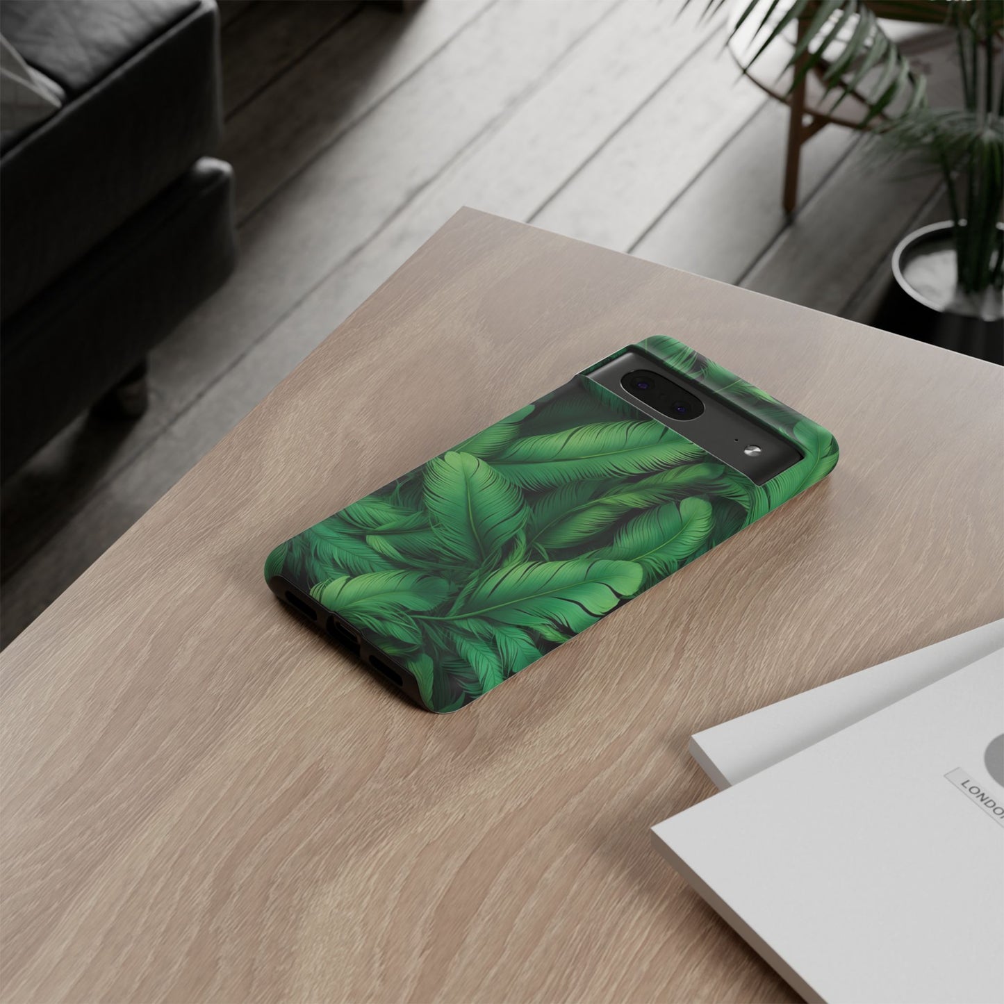 Tough Cases - Tropical Leaf Phone Case, Nature-inspired, Phone Accessory, Gift for Her, Jungle Theme, Eco-Friendly