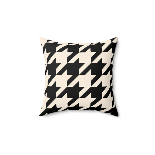 Chic Houndstooth Pillow, Modern Decor Cushion, Stylish Throw Pillow, Home Accent, Trendy Gift Idea, Living Room Decor