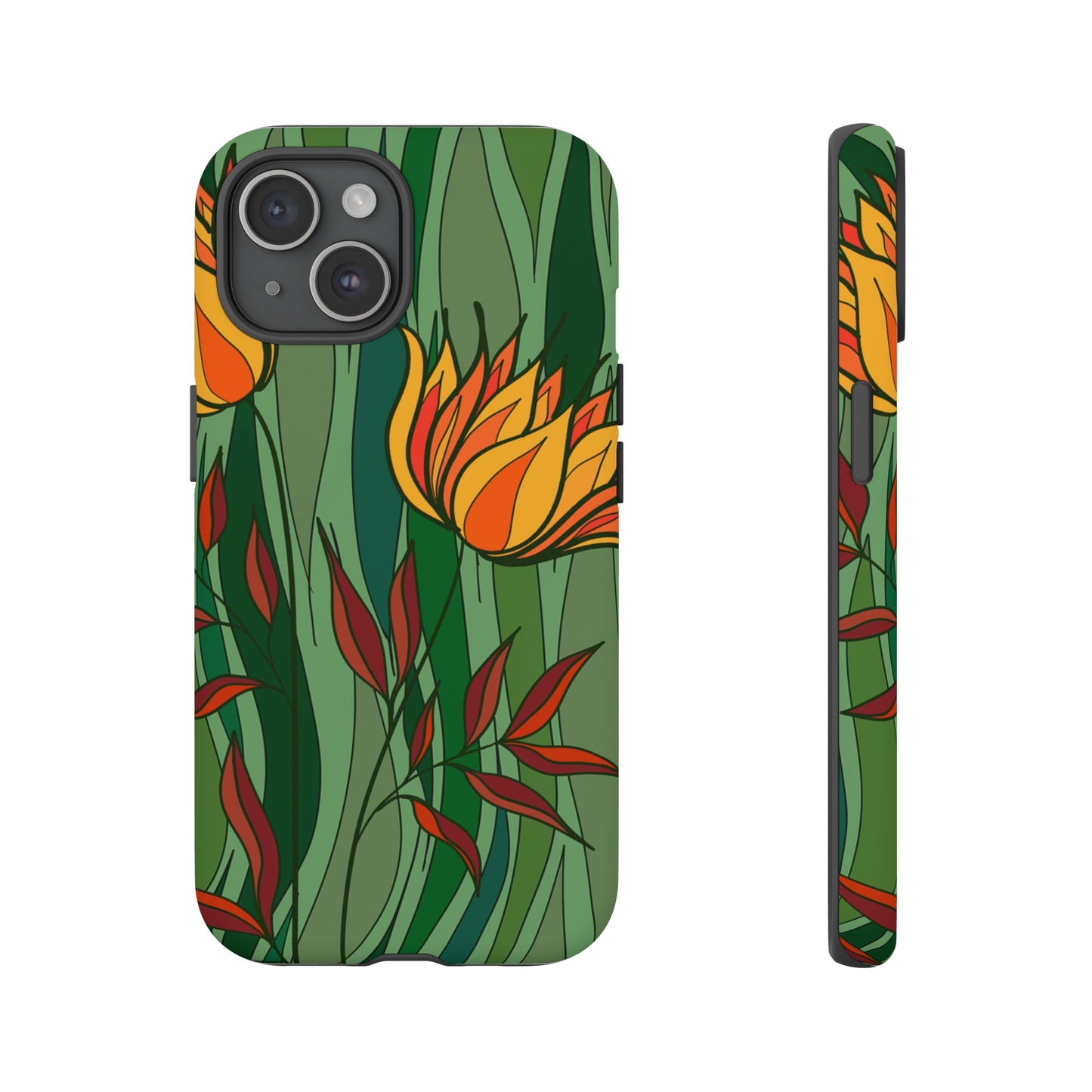 Vibrant Floral Phone Case, Nature-Inspired Tough Case, Eco-Friendly Cover, Unique Gift for Nature Lovers, Spring Decor