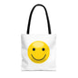 Smiley Face Tote Bag, Eco-Friendly Shopping Bag, Fun Beach Bag, Gift for Teens, Happy Tote for Everyday Use