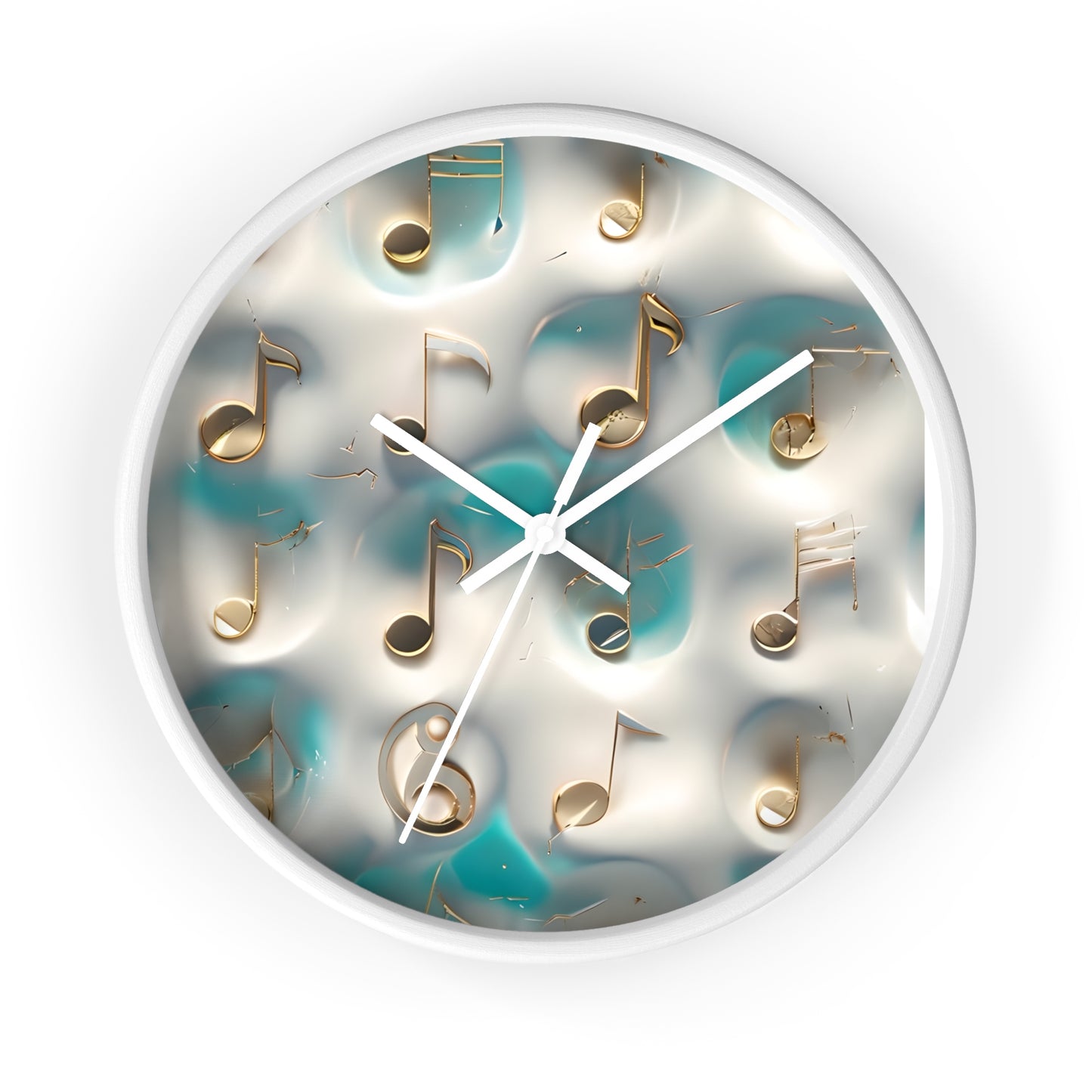 Musical Notes Wall Clock - Home Decor for Music Lovers, Gift for Musicians