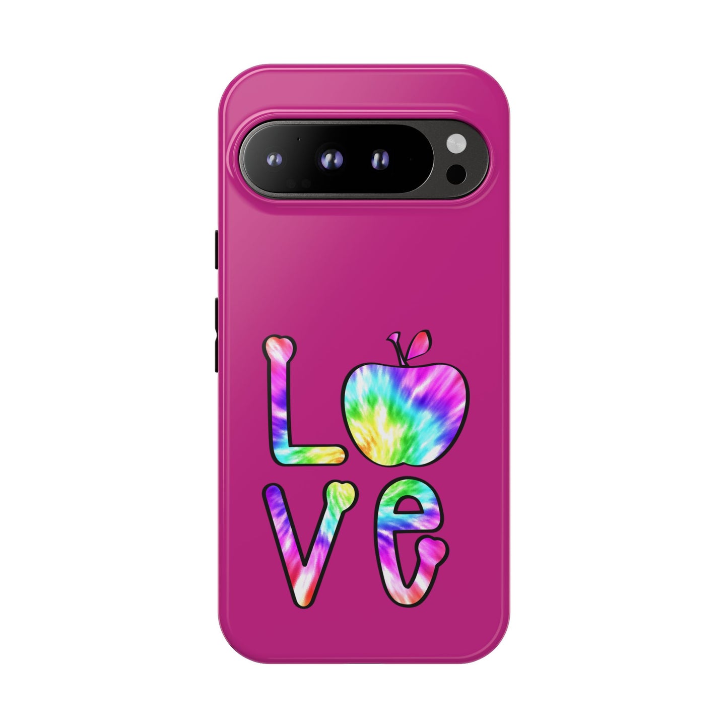 Colorful Love Phone Case, Tough Cases for iPhone, Cute Phone Accessory, Gift for Her, Summer Vibe Phone Cover