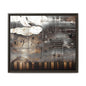 Framed Music Notes Canvas Print — Abstract Vintage Piano & Sheet Music Wall Art