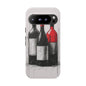 Wine Lover's Phone Case, Tough Phone Cover, Artistic Wine Design, Gift for Wine Enthusiasts, Customizable Case, Unique Wine Art