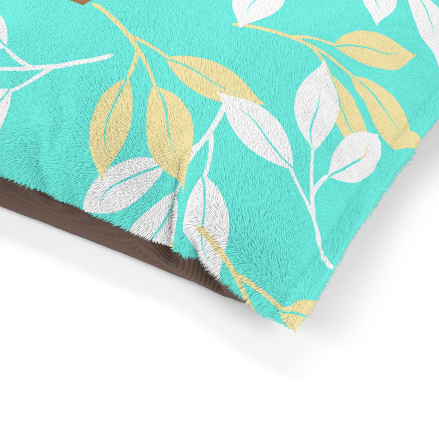 Elegant Personalized Pet Bed with Leaf Design, Cozy Dog Bed, Custom Pet Cushion, Stylish Puppy Mattress, Fall Decor for Animals