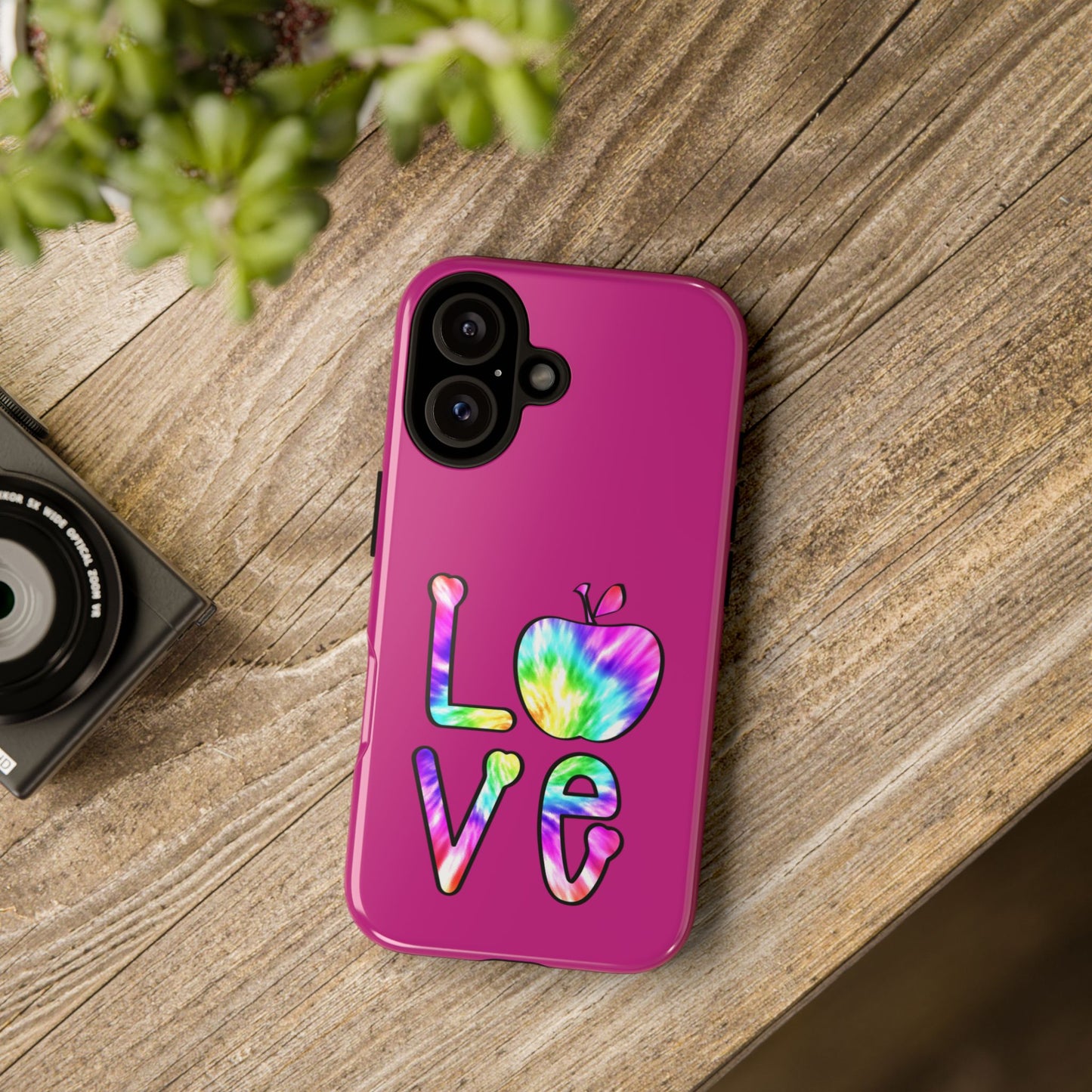 Colorful Love Phone Case, Tough Cases for iPhone, Cute Phone Accessory, Gift for Her, Summer Vibe Phone Cover