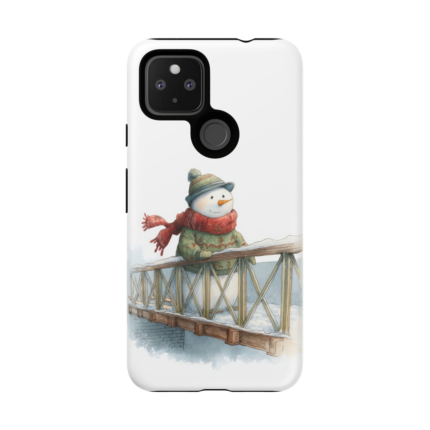 Snowman Phone Case – Winter Holiday Gift, Cute Snowman Design, Winter Accessories, Protective Phone Case, Unique Christmas Present