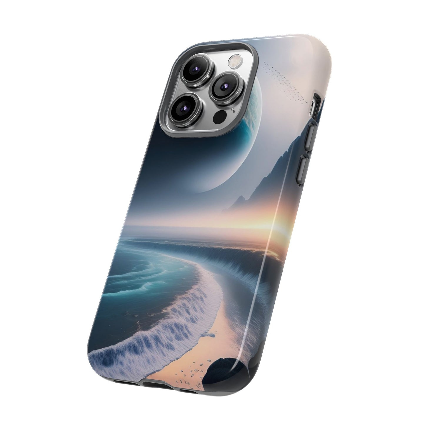Galaxy Ocean Phone Case — Surreal Planet Beach Tough Case