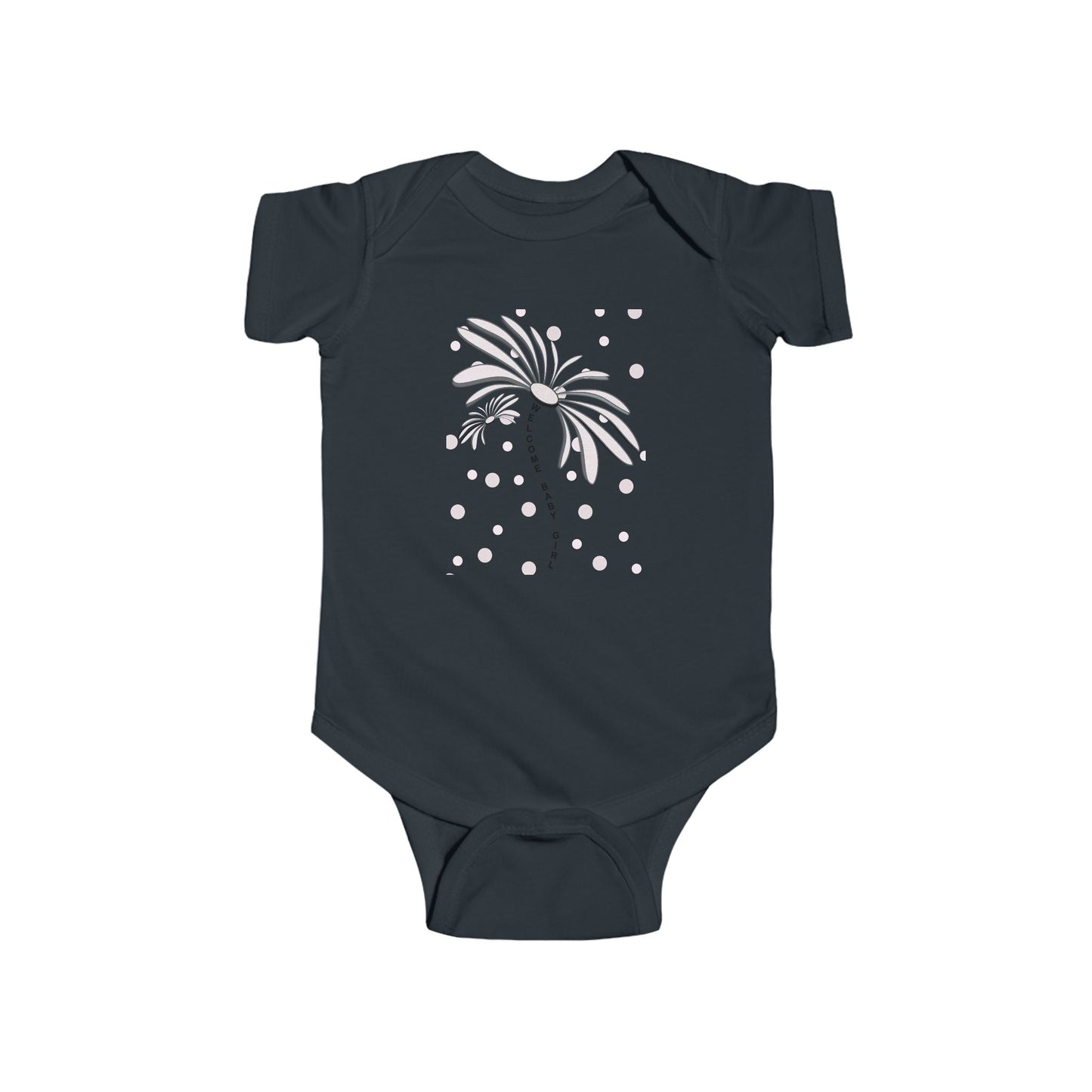 Cute Flower Baby Bodysuit, Infant Gift, Newborn Outfit, Spring Fashion, Floral Baby Clothes