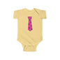 Pink Polka Dot Tie Baby Bodysuit, Cute Infant Outfit, Newborn Gift
