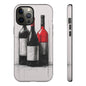 Wine Lover's Phone Case, Tough Phone Cover, Artistic Wine Design, Gift for Wine Enthusiasts, Customizable Case, Unique Wine Art