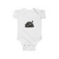 Cute Black Kitten Infant Bodysuit — Playful Baby Onesie