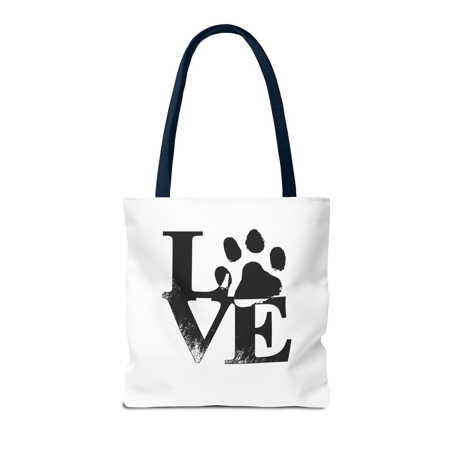 Love Paw Print Tote Bag, Pet Lover's Gift, Eco-Friendly Shopping Bag, Animal Rescue Fundraiser, Personalized Pet Tote