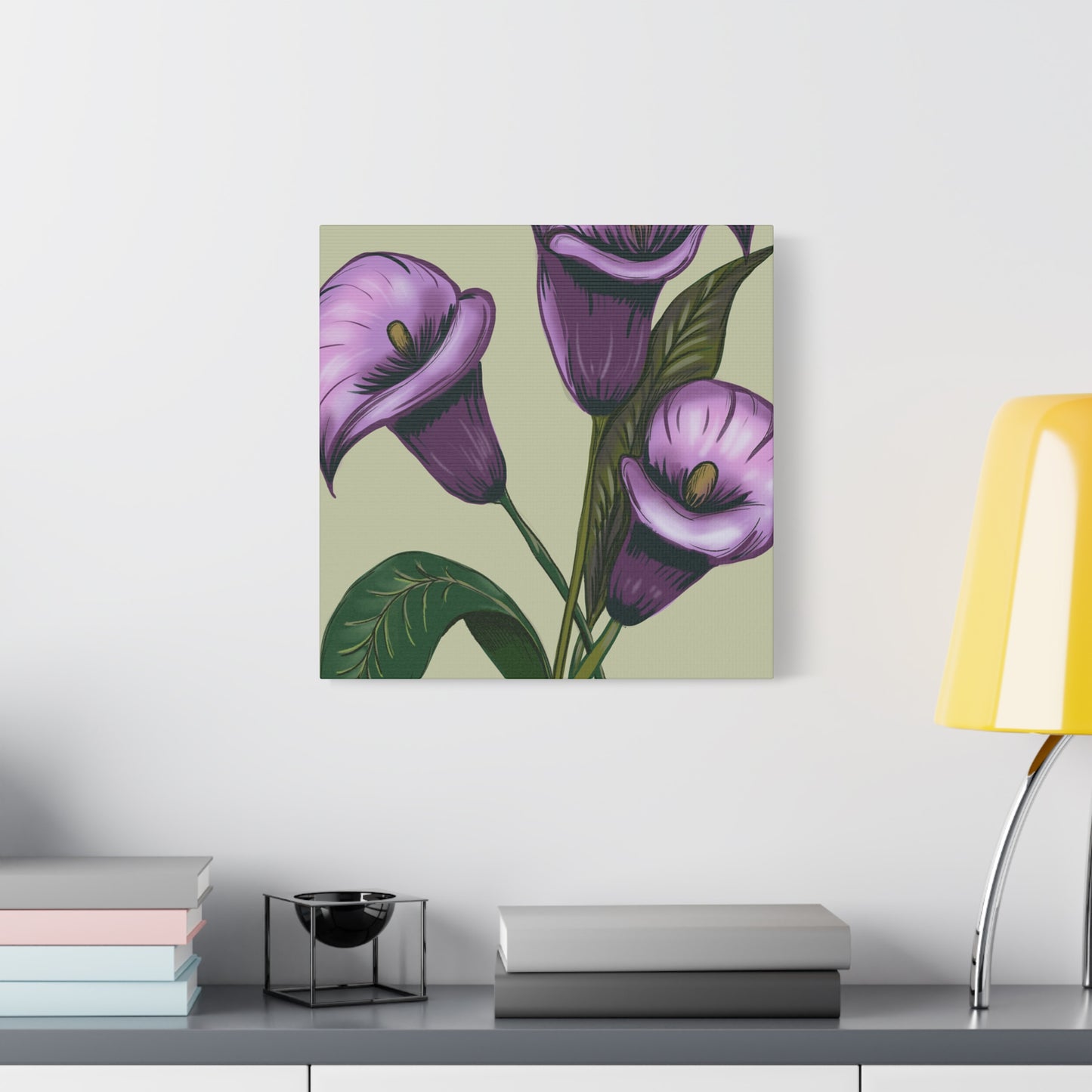 Copy of Matte Canvas, Stretched, 1.25" Purple Flowers