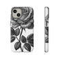 Elegant Floral Phone Case - Tough Cases, Black Rose Design, Floral Phone Cover, Stylish Phone Accessory, Gift for Her, Mother's Day