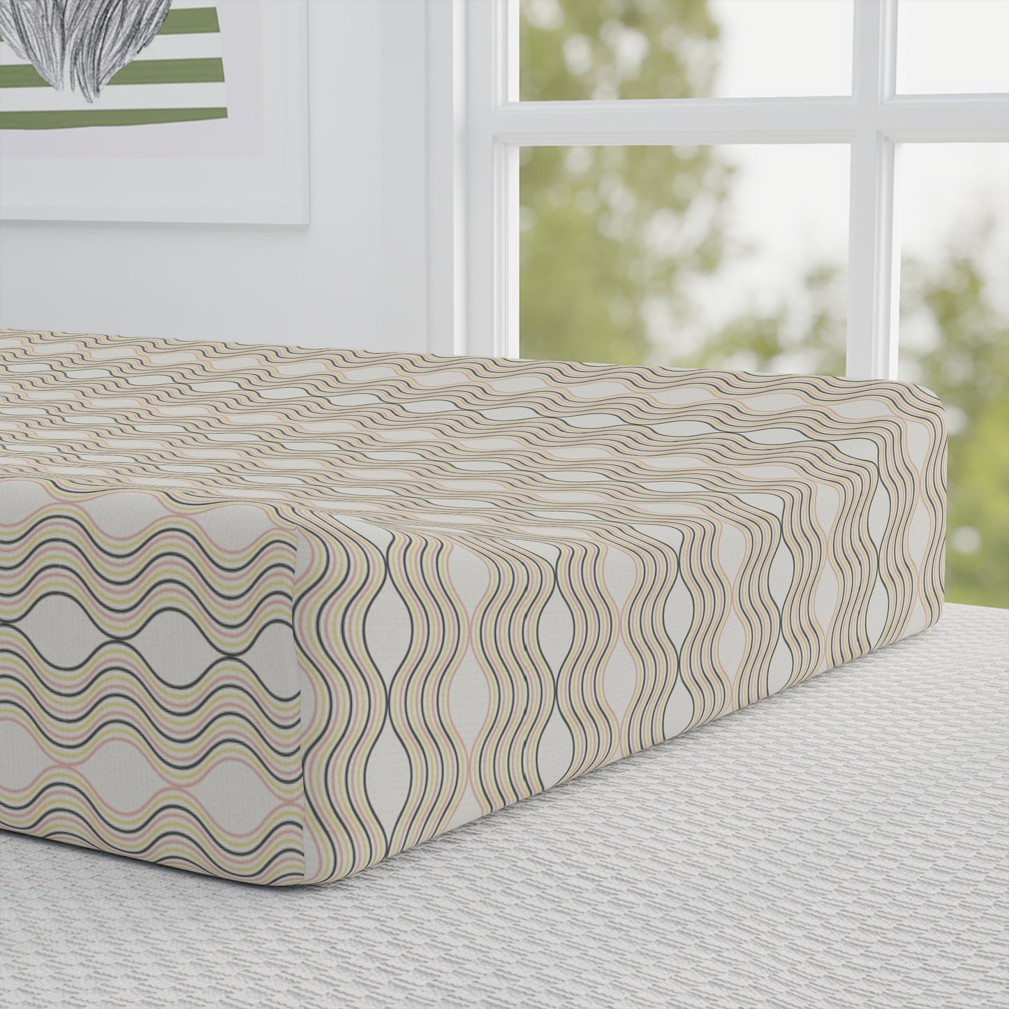 Cozy Baby Changing Pad Cover, Soft Nursery Decor, Perfect for Baby Showers, Gender Neutral Design, Baby Bedding Essential