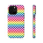 Rainbow Dot Phone Case, Colorful Phone Cover, Fun Phone Accessory, Gift for Friends, Trendy Mobile Case